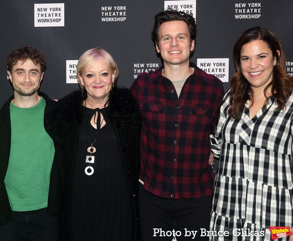 Daniel Radcliffe, Director Maria Friedman, Lindsay Mendez and Jonathan Groff at 