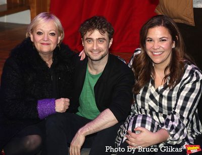 Director Maria Friedman, Daniel Radcliffe and Lindsay Mendez Photo