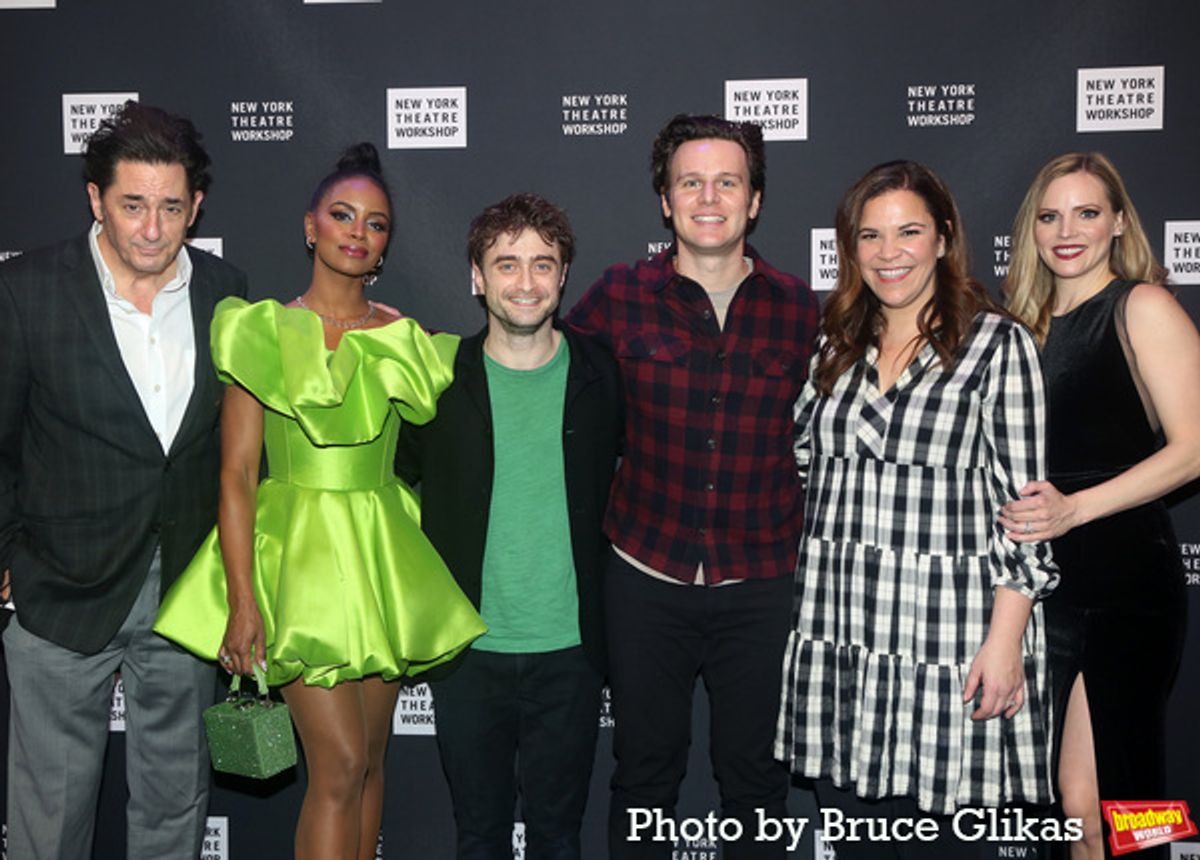Reg Rogers, Krystal Joy Brown, Daniel Radcliffe, Lindsay Mendez, Jonathan Groff and Katie Rose Clarke at 