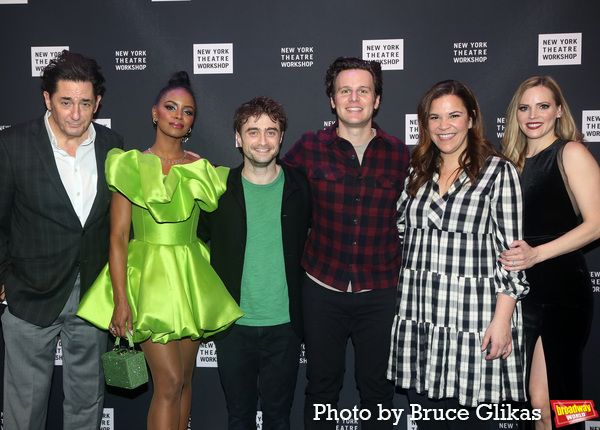 Reg Rogers, Krystal Joy Brown, Daniel Radcliffe, Lindsay Mendez, Jonathan Groff and K Photo