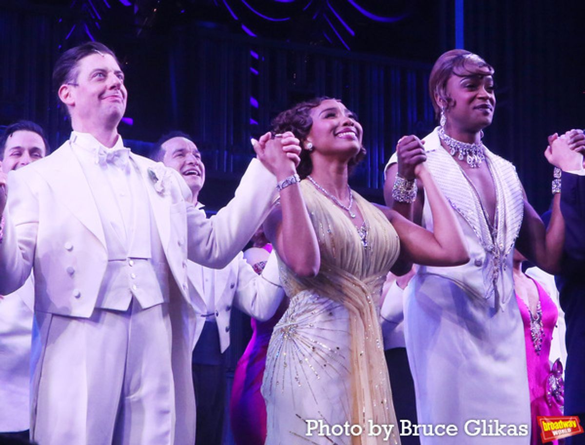 Christian Borle, Adrianna Hicks and J. Harrison Ghee at 