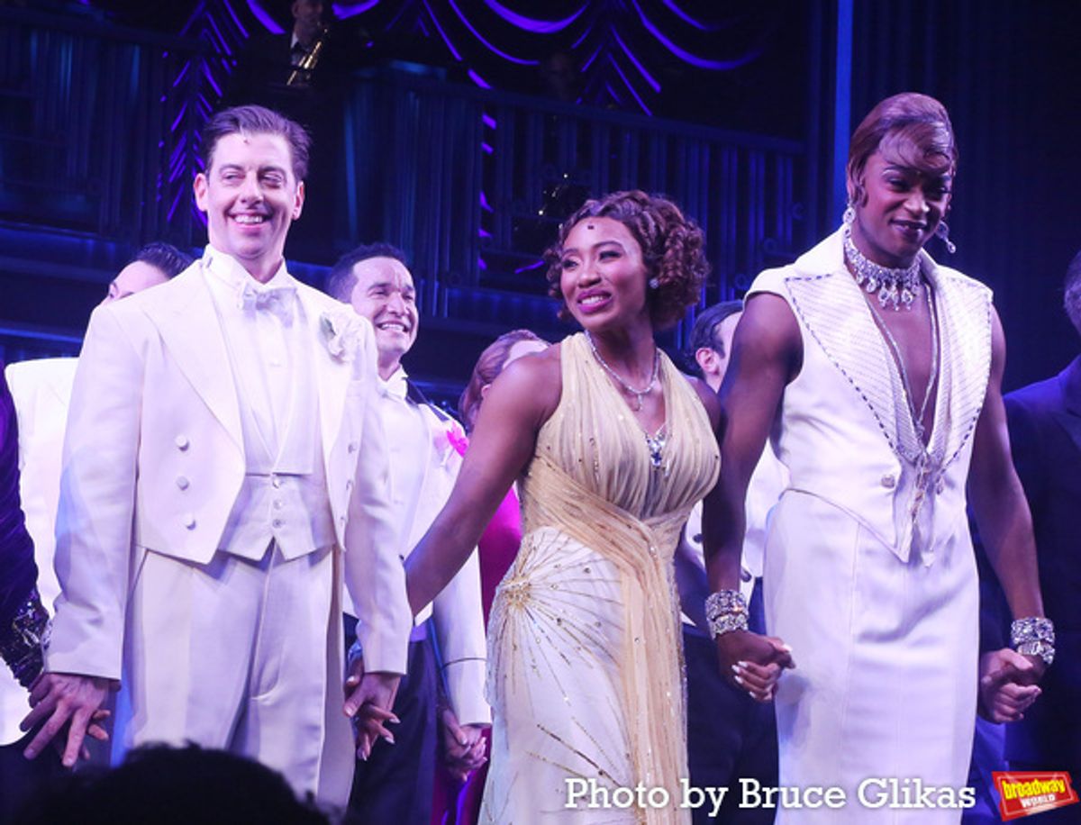 Christian Borle, Adrianna Hicks and J. Harrison Ghee at 