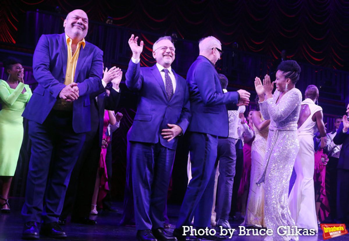 Casey Nicholaw, Marc Shaiman, Scott Wittman, Matthew Lopez and Amber Ruffin  at 
