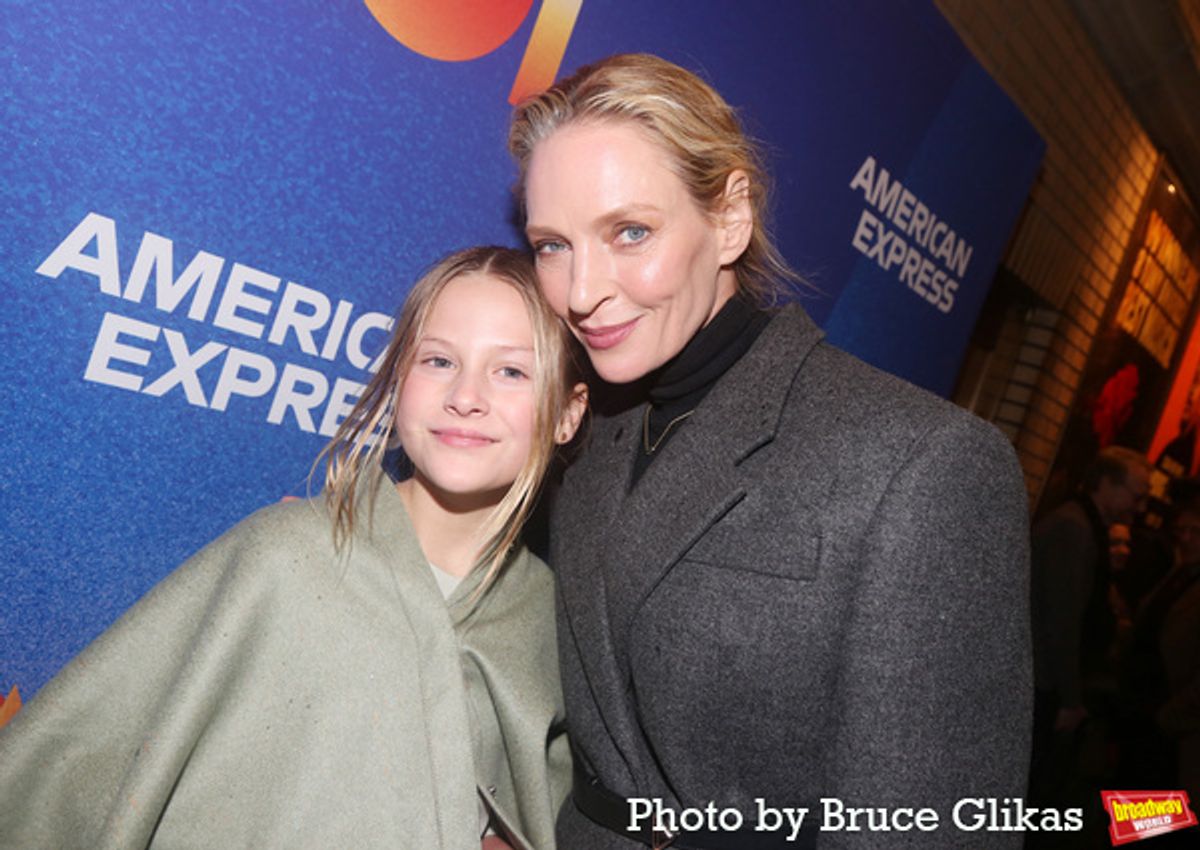 Luna Thurman-Busson and Uma Thurman at 