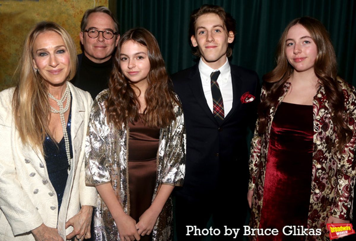  Matthew Broderick, Sarah Jessica Parker, Tabitha Hodge Broderick, James Wilkie Broderick and Marion Loretta Elwell Broderick at 