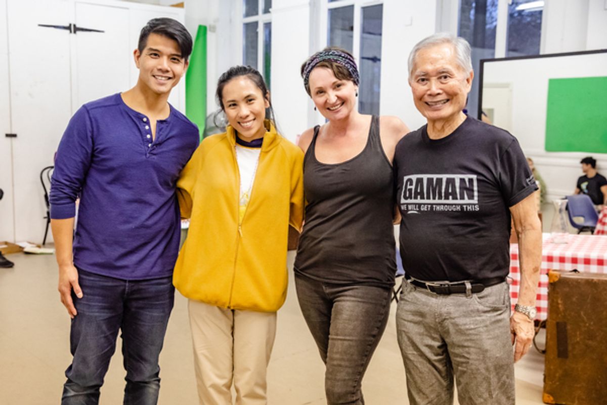 Telly Leung, Aynrand Ferrer, Tara Overfield Wilkinson, George Takei at 