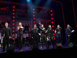 Sean Allan Krill, Solea Pfeiffer, Darren Criss, Bryce Pinkham, Lena Hall Ramin Karimloo, ?? @ BroadwayWorld Sean Allan Krill, Solea Pfeiffer, Darren Criss, Bryce Pinkham, Lena Hall Ramin Kariml Photo