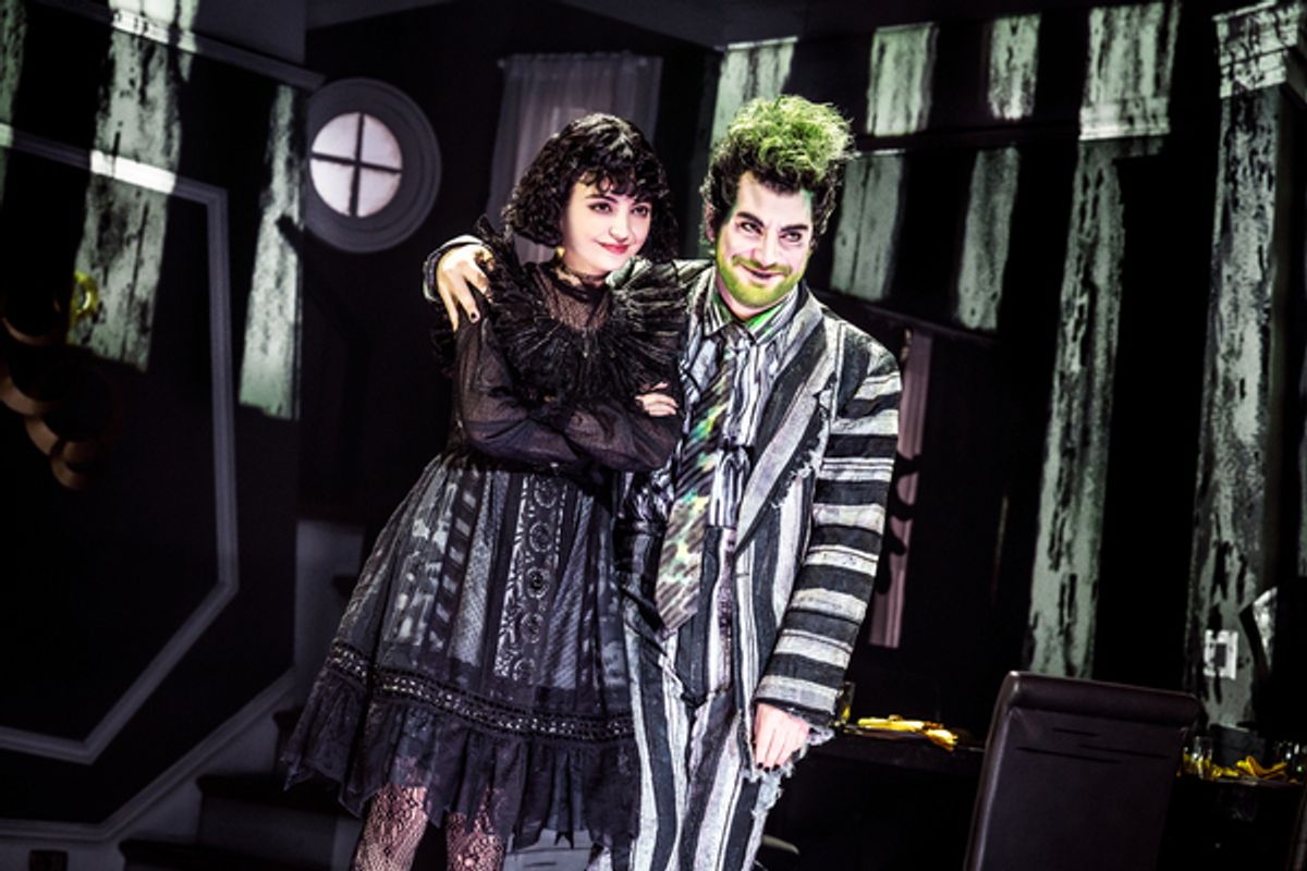 Isabella Esler (Lydia) and Justin Collette (Beetlejuice) at 