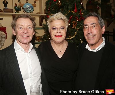 Producer Mick Perrin, Eddie Izzard and Producer Arnold Engelman Photo