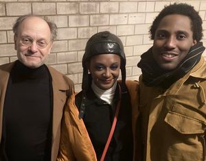 David Hyde Pierce, April Matthis, and John David Washington Photo