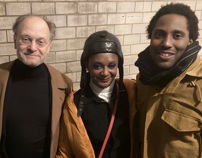 David Hyde Pierce, April Matthis, and John David Washington Photo