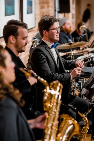 Great multi-instrumentalist Kelan M. Smith with the band. (Photo by Elizabeth Stenhol Photo