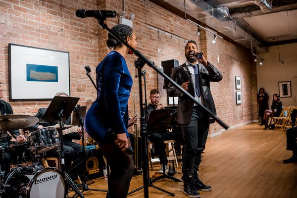 Nissi Shalome and Gabriel Mudd sing It''s All About Love by Brian McKnight. (Photo by Photo