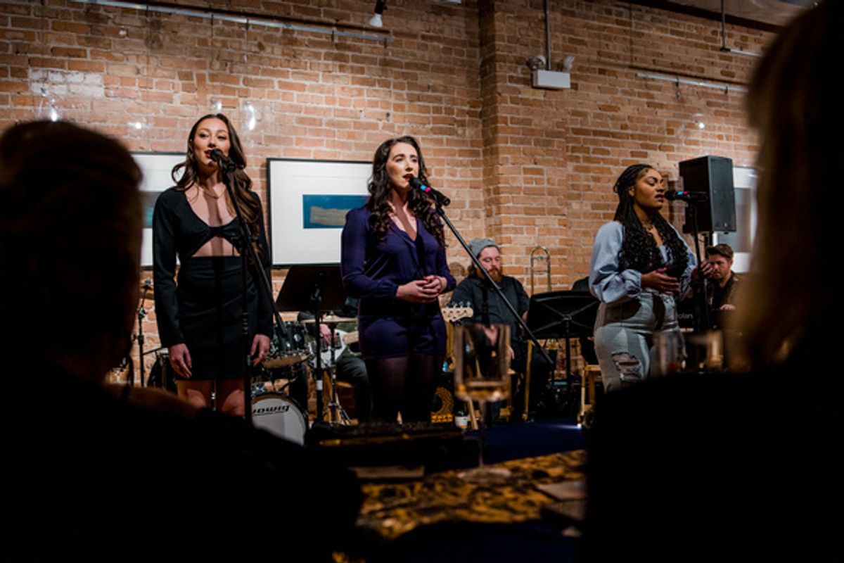 Taylor Lane, Anna Marie Abbate & Ariana Burks singing Taylor Swift''s New Years Day. (Photo by Elizabeth Stenholt) at 
