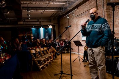Season of Concern Board President Luther Goins speaks on behalf of The Beautiful City Photo