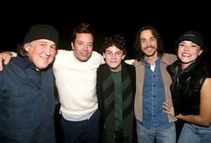 Cameron Crowe, Jimmy Fallon, Casey Likes, Chris Wood, Solea Pfeiffer @ BroadwayWorld Cameron Crowe, Jimmy Fallon, Casey Likes, Chris Wood, Solea Pfeiffer Photo