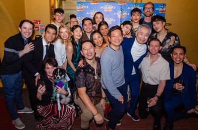 Allegiance The cast with Tara Overfield Wilkinson, Joey Monda, Lorenzo Thione and Jay Photo