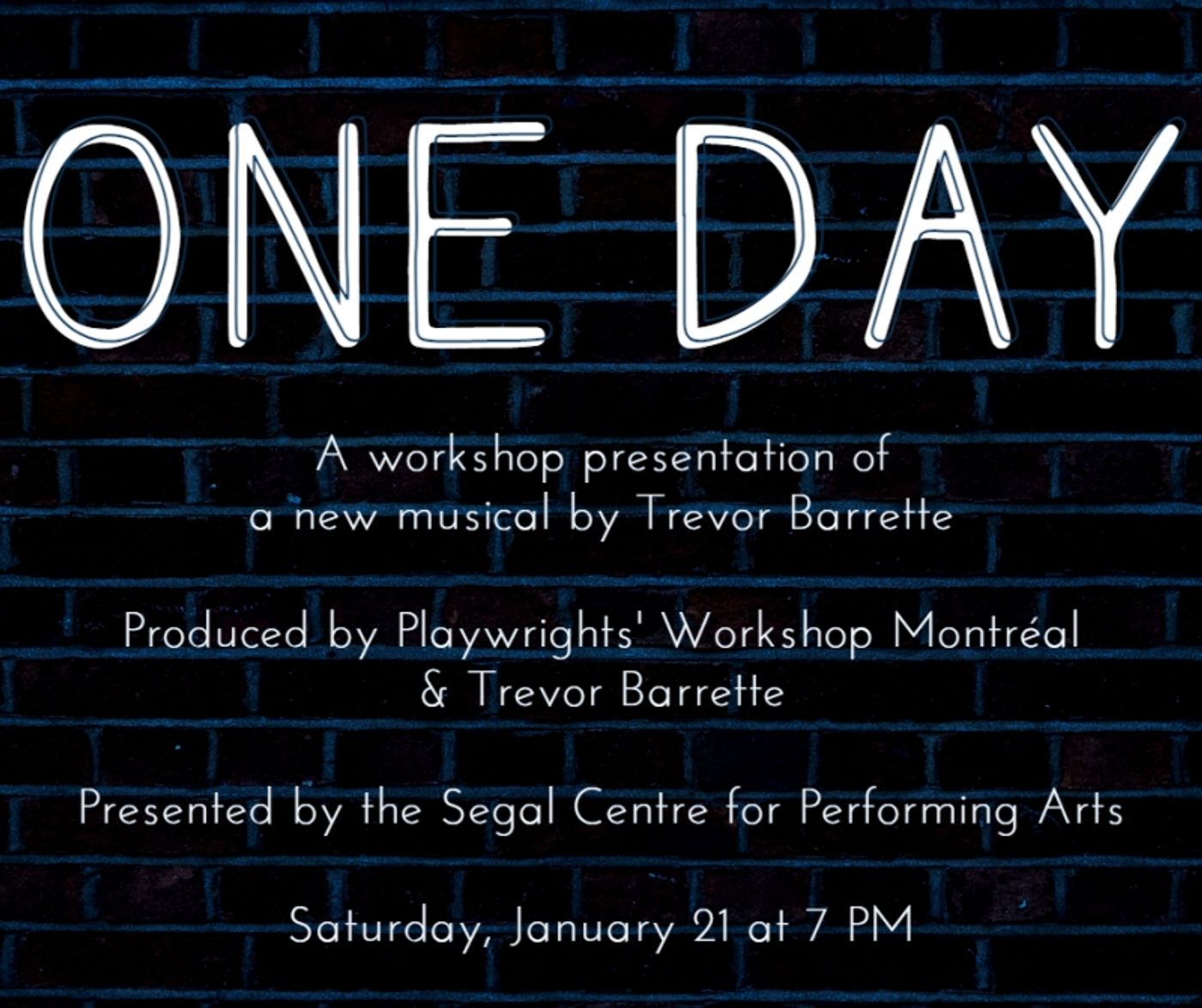 Interview: Trevor Barrette of ONE DAY at Segal Centre For Performing Arts - Studio Theatre  Image