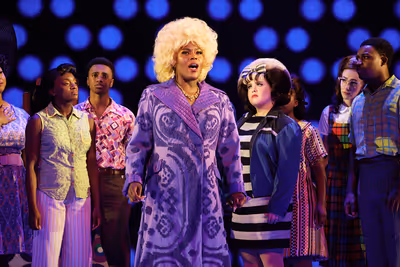 Sandie Lee (center) and company in Hairspray. Photo courtesy of Jeremy Daniel. Photo