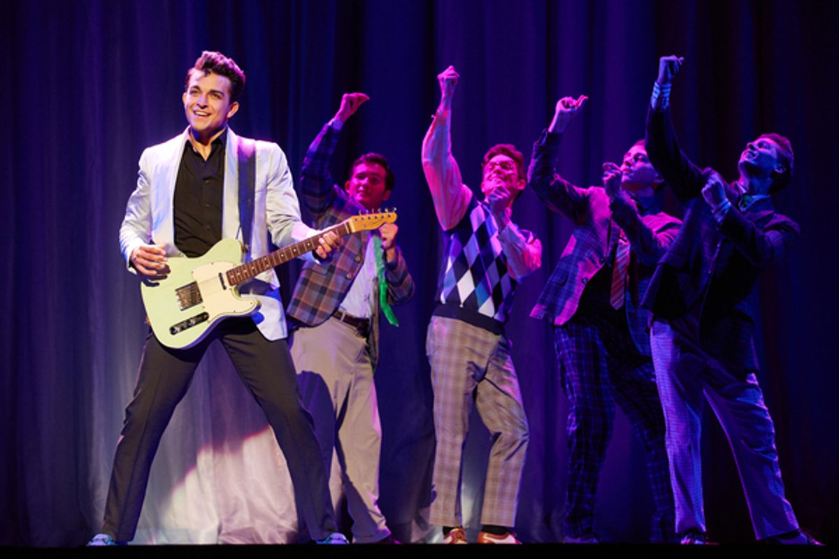Nick Cortazzo (left) and company in Hairspray. Photo courtesy of Jeremy Daniel. at 