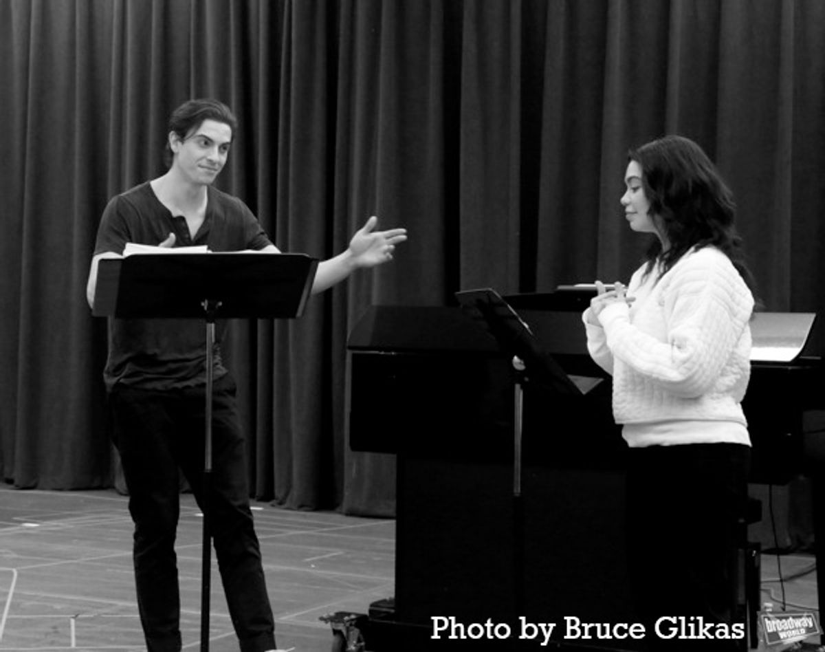 Derek Klena and Auli'i Cravalho at 