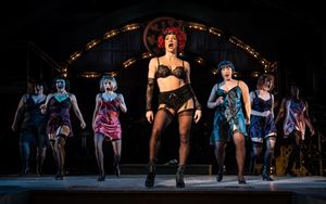 Erica Stephan and the cast of  CABARET  Photo