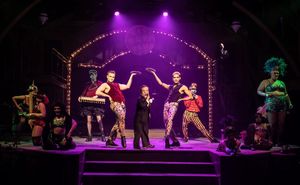 Josh Walker and the cast of  CABARET  Photo