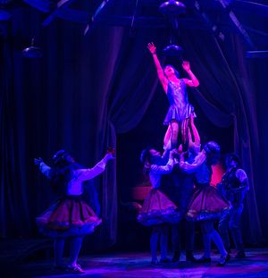 (top) Nick Martinez with (l to r) Gabrielle Dominique, Shinah Hey, Ashlyn Maddox and  Photo