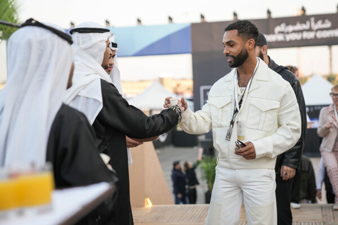 Photos: Lucien Laviscount Attends The ABB FIA Formula E World Championship in Diriyah  Image