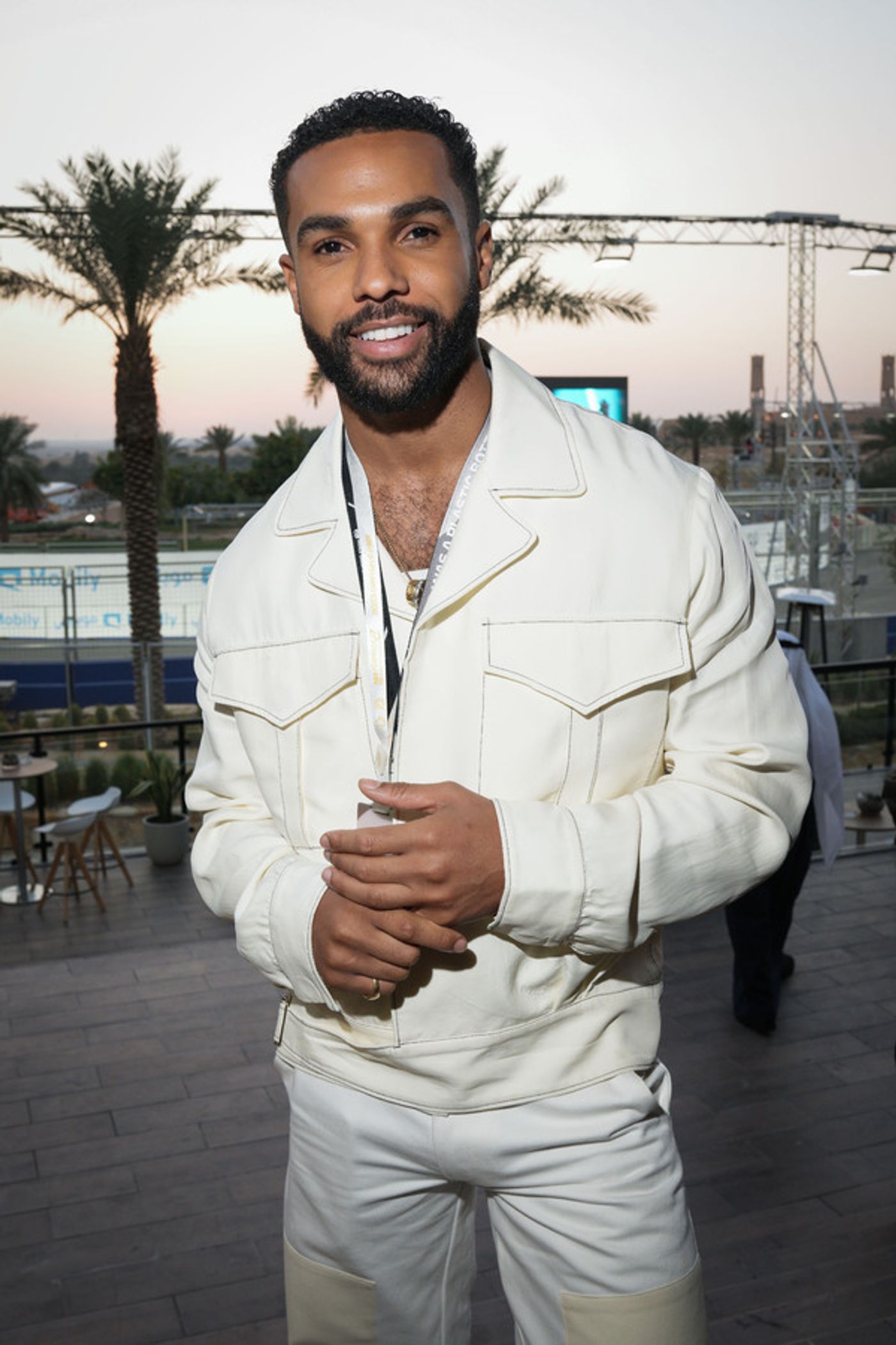 Photos: Lucien Laviscount Attends The ABB FIA Formula E World Championship in Diriyah  Image