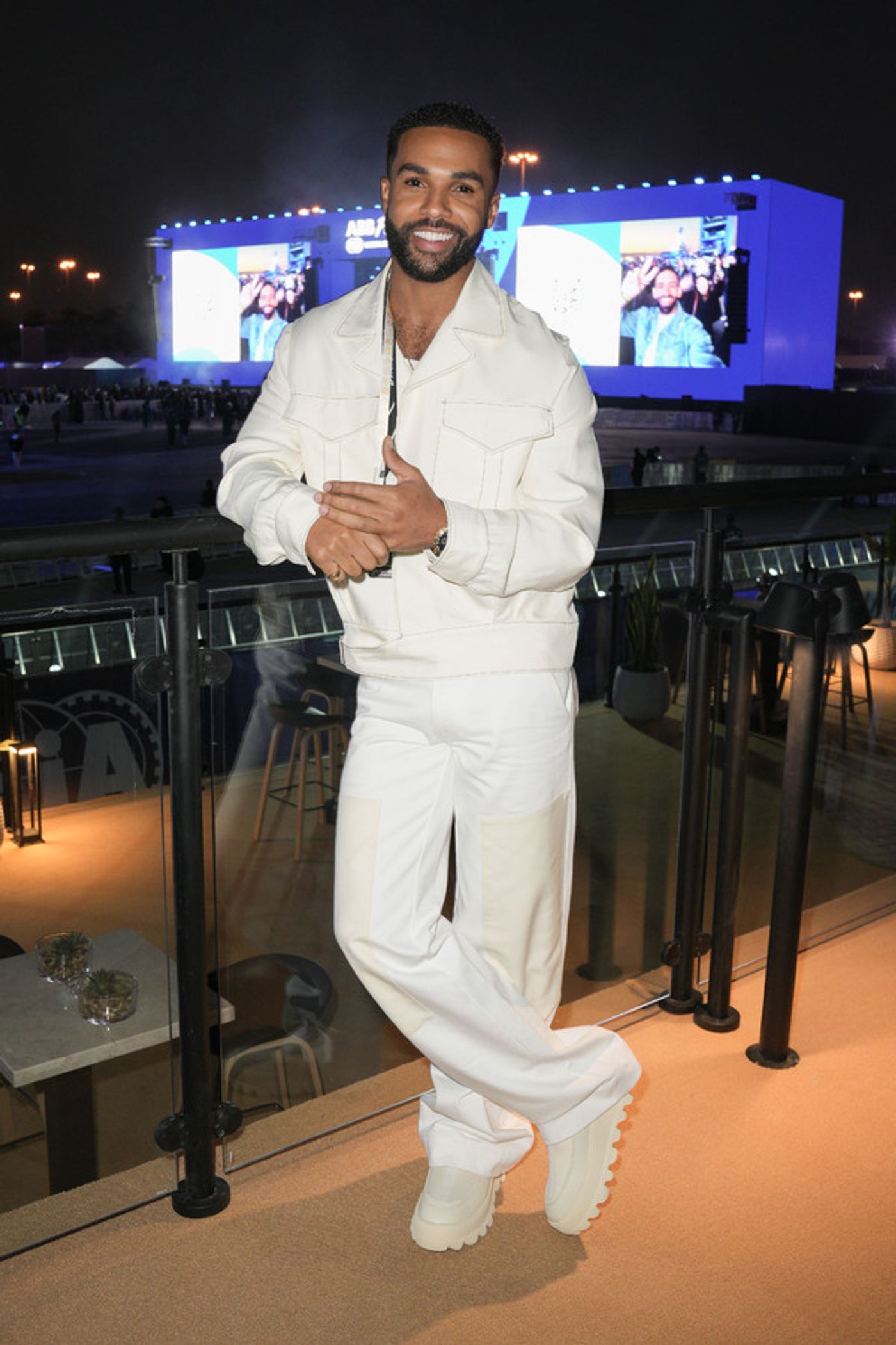 Photos: Lucien Laviscount Attends The ABB FIA Formula E World Championship in Diriyah  Image