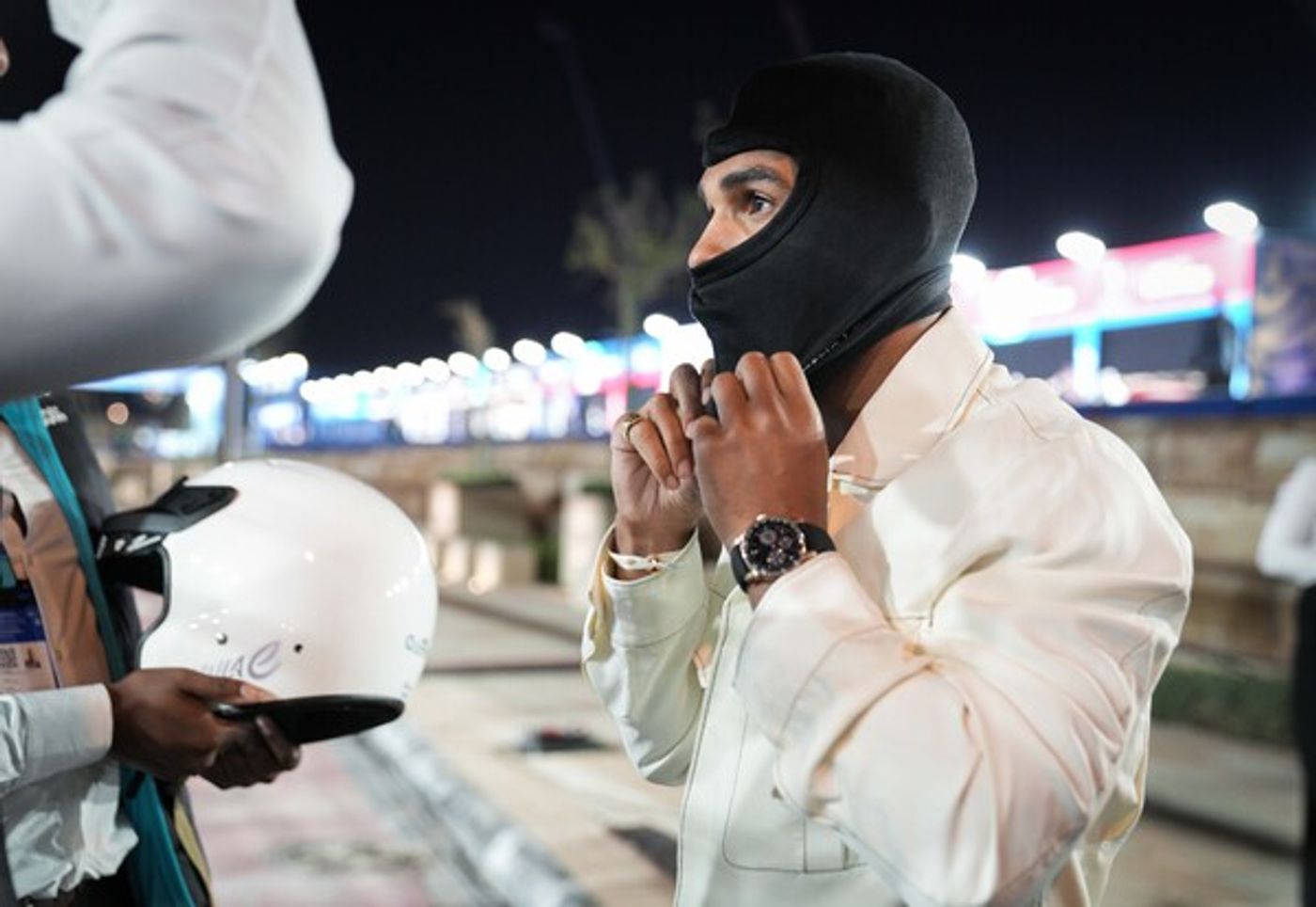 Photos: Lucien Laviscount Attends The ABB FIA Formula E World Championship in Diriyah  Image