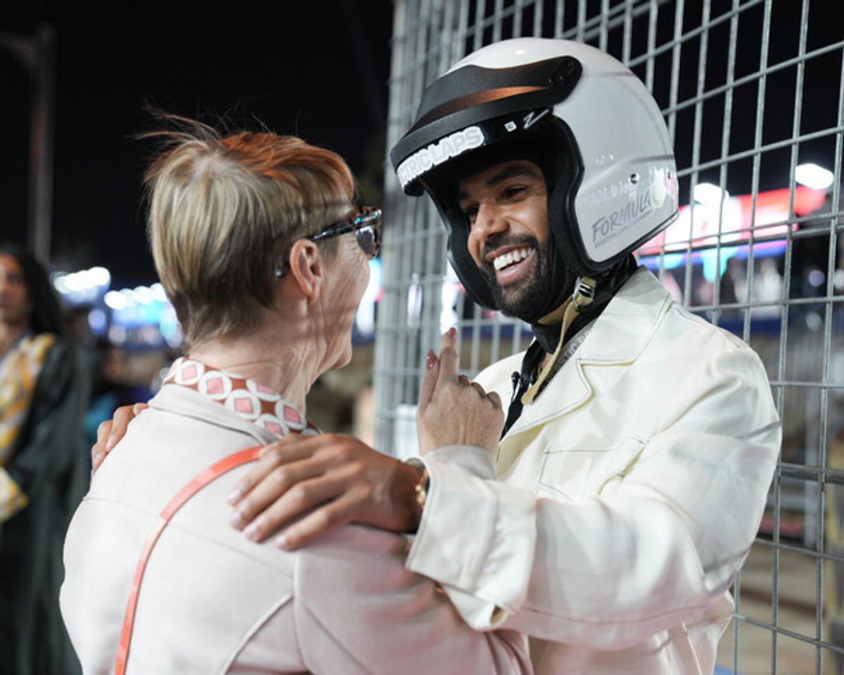 Lucien Laviscount and his mother at 