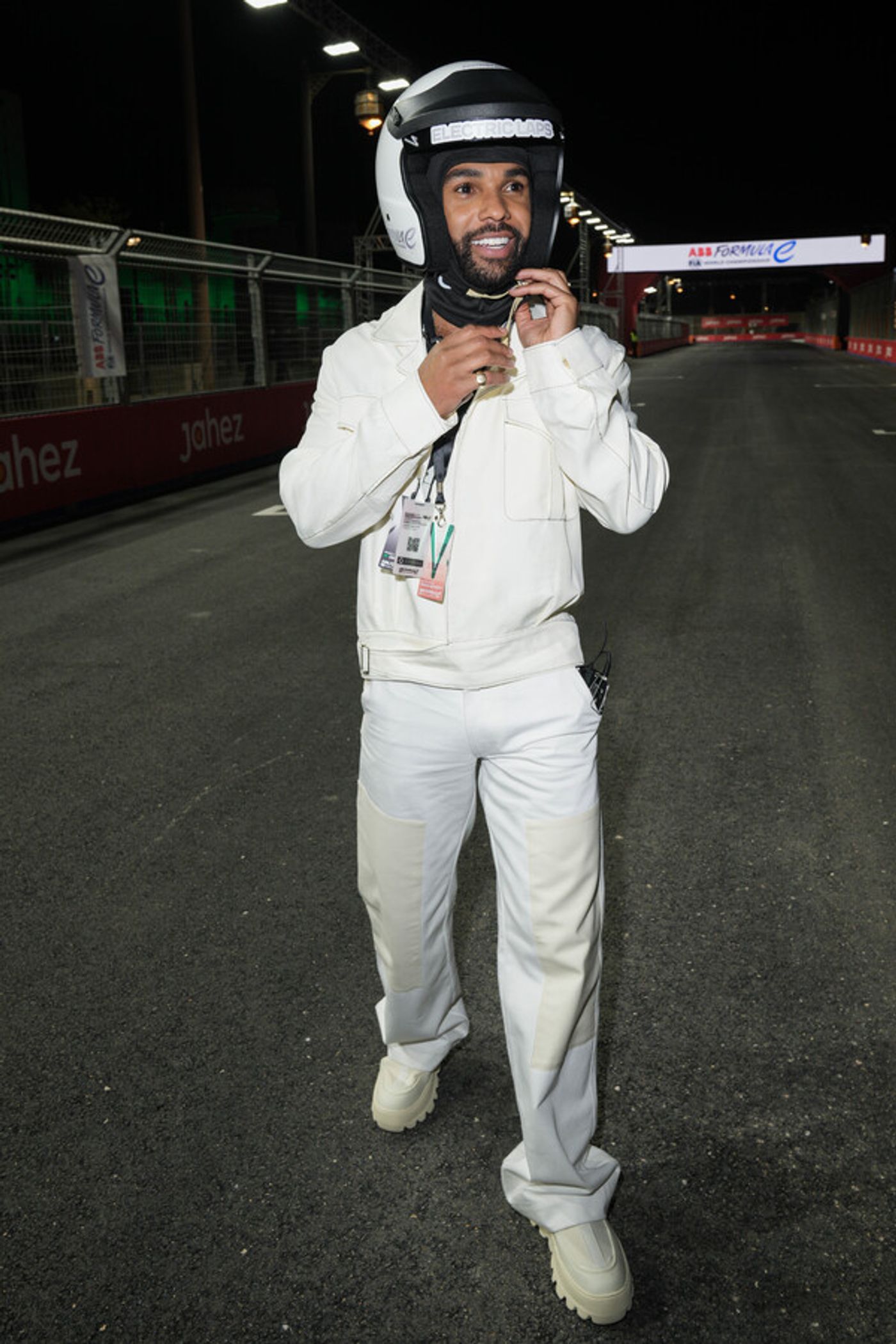 Photos: Lucien Laviscount Attends The ABB FIA Formula E World Championship in Diriyah  Image