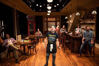 Norbert Leo Butz (Jacob, center) with (l-r) Kevyn Morrow, Ben Rosenfield,
Mary Beth P Photo