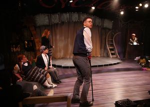 Rose Pell as Constance Blackwood, Wyatt Hatfield as Noel Gruber, Haley Wolff as Ocean O’Connell Rosenberg, Jaylen Baham as Ricky Potts, and Robert Foran as The Amazing Karnak @ BroadwayWorld Rose Pell as Constance Blackwood, Wyatt Hatfield as Noel Gruber, Haley Wolff as Ocean Photo