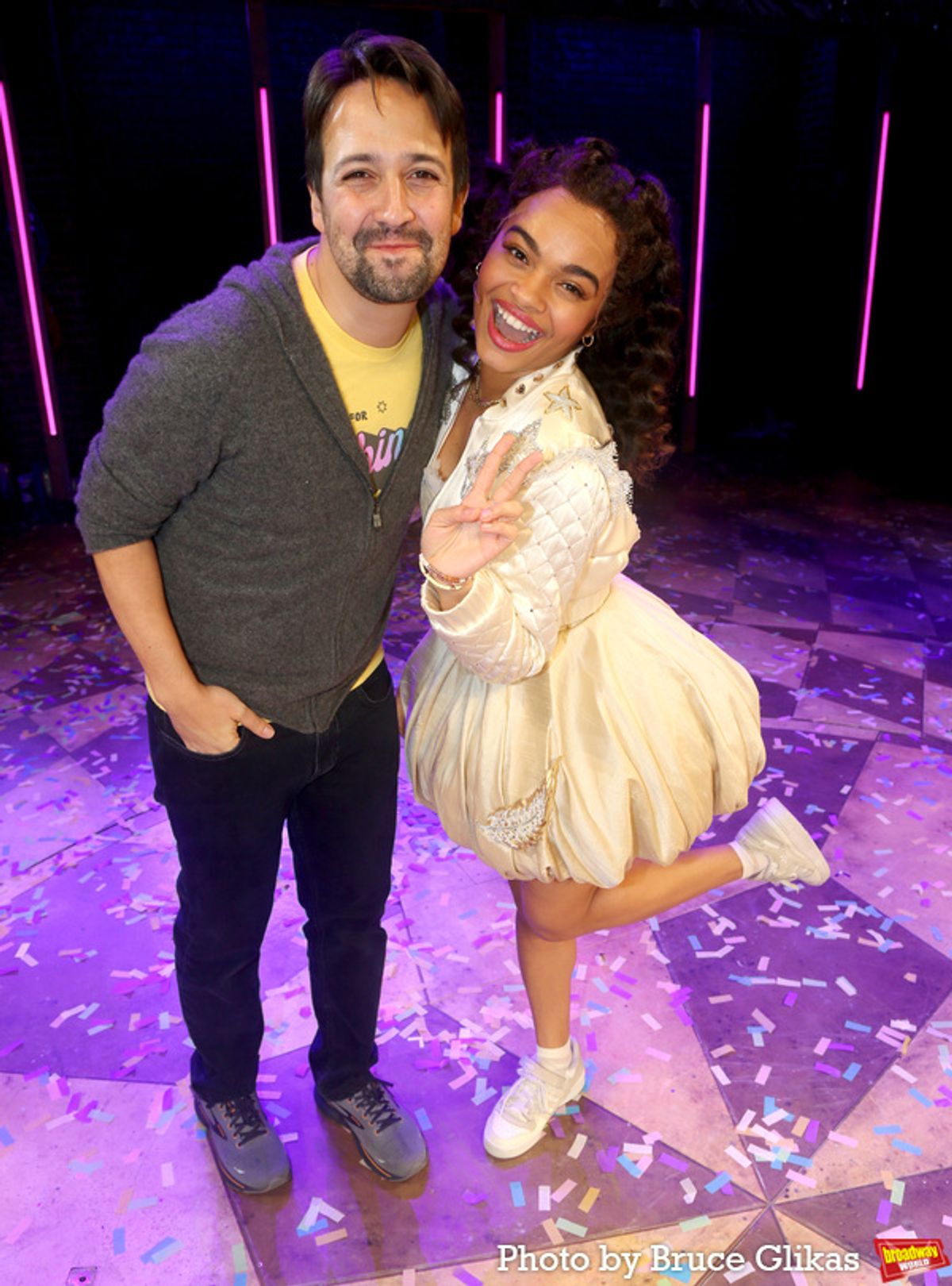 Lin-Manuel Miranda and Lorna Courtney at 