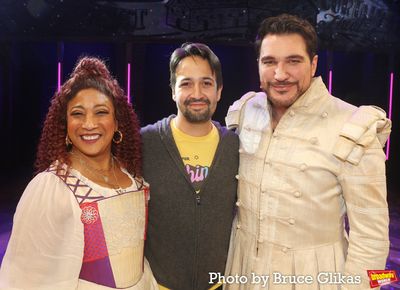 Melanie La Barrie, Lin-Manuel Miranda and Paulo Szot  Photo