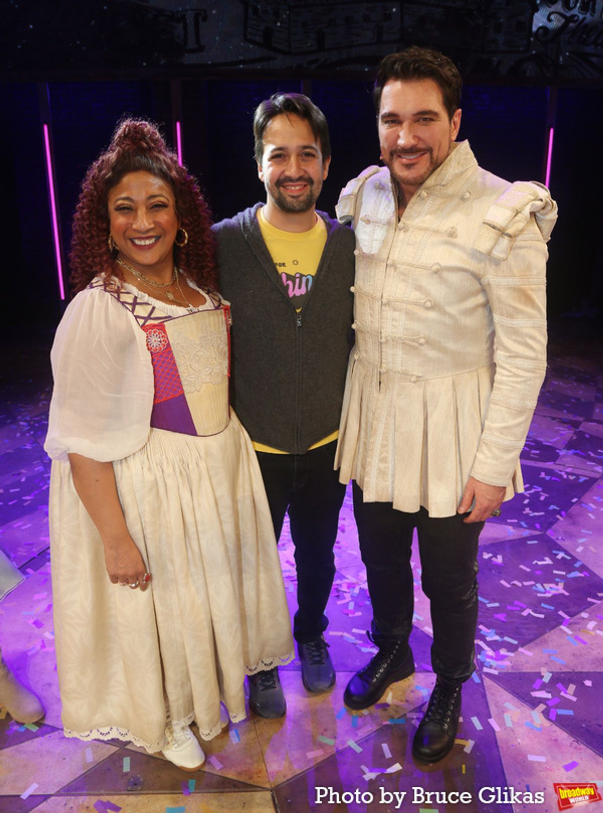 Melanie La Barrie, Lin-Manuel Miranda and Paulo Szot  at 