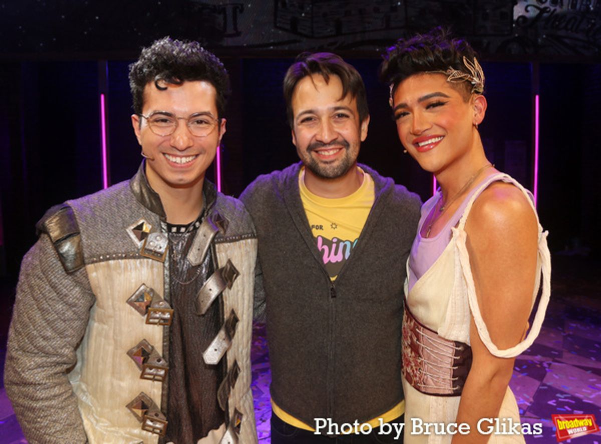 Philippe Arroyo, Lin-Manuel Miranda and Justin David Sullivan at 