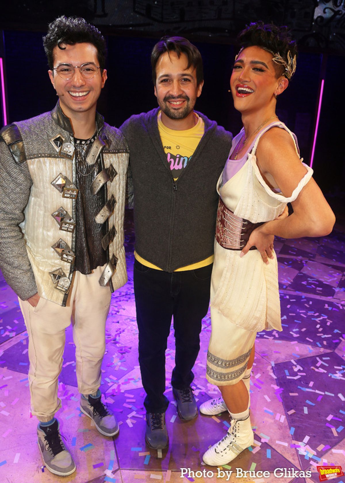 Philippe Arroyo, Lin-Manuel Miranda and Justin David Sullivan at 