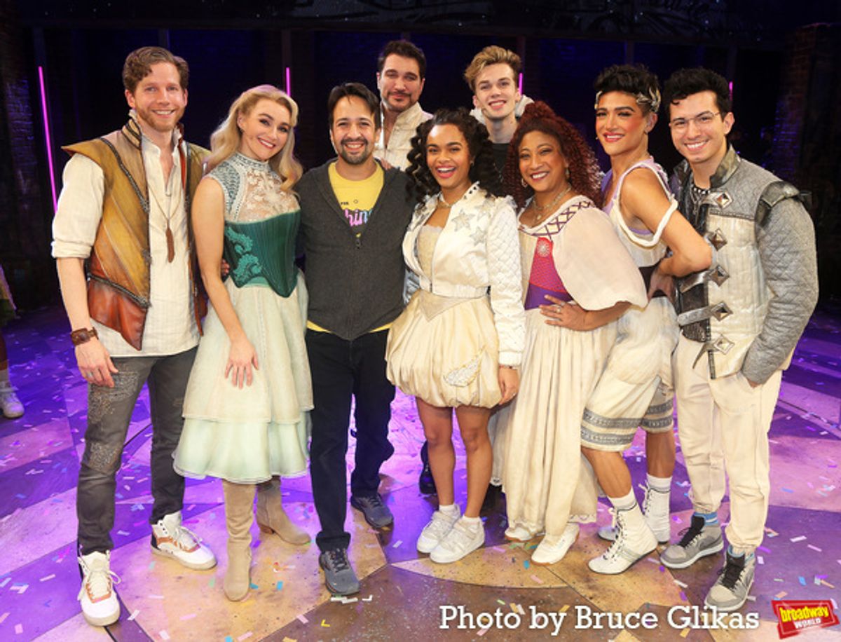 Stark Sands, Betsy Wolfe, Lin-Manuel Miranda, Paulo Szot, Lorna Courtney, Ben Jackson Walker, Melanie La Barrie, Justin David Sullivan and Philippe Arroyo at 
