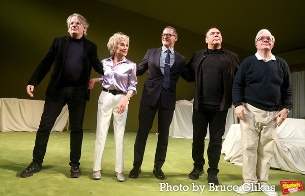 Director Bartlett Sher, Zoe Wanamaker, Playwright Sharr White, Danny Burstein and Nathan Lane  at 