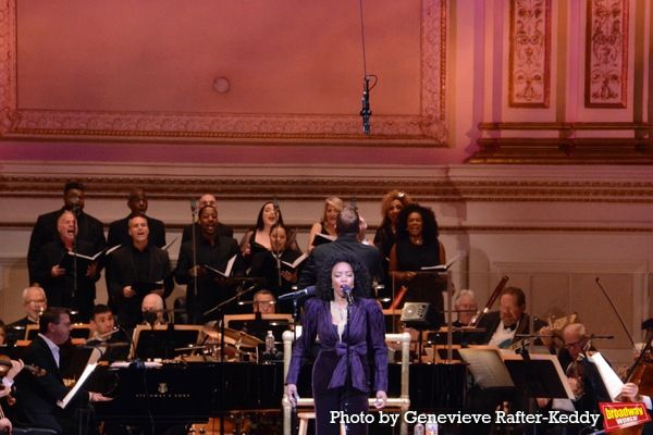 Heather Headley and members of Broadway Inspirational Voices that includes Darryl Jor Photo