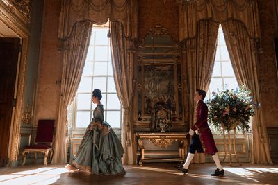India Amarteifio as Young Queen Charlotte, Sam Clemmett as Young Brimsley Photo