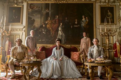 Neil Edmond as Earl Harcourt, Michelle Fairley as Princess Augusta, Richard Cunningha Photo