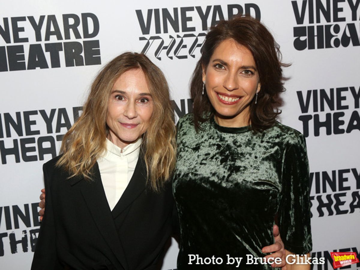 Holly Hunter and Vineyard Theatre Artistic Director Sarah Stern at 