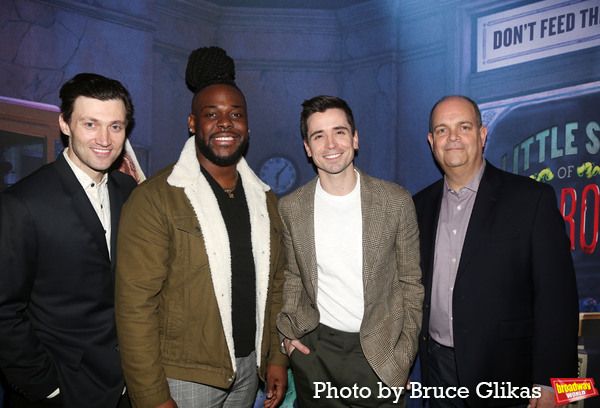 Bryce Pinkham, Aaron Arnell Harrington, Matt Doyle and Brad Oscar Photo