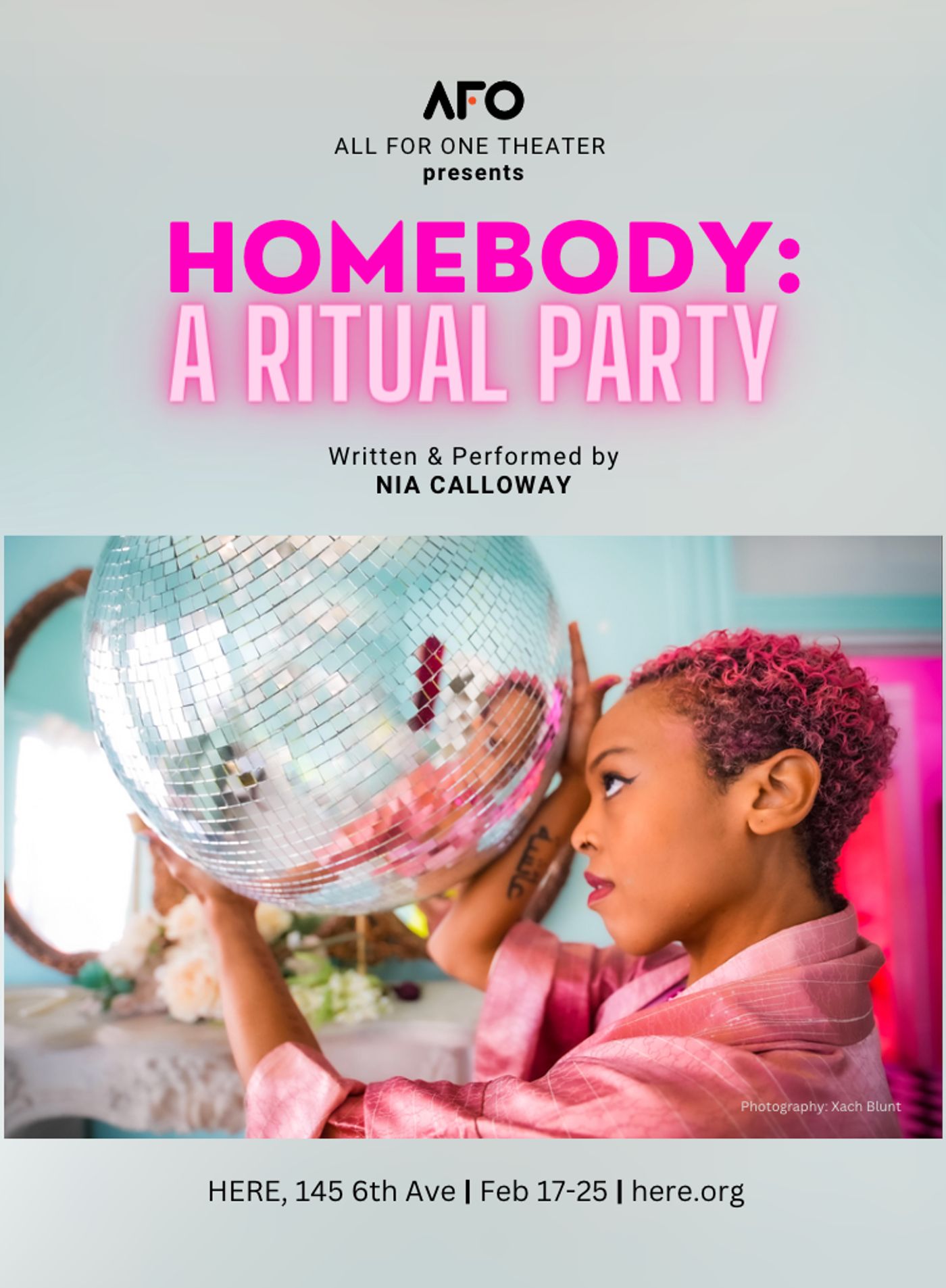 All For One Theater To Present Nia Calloway's HOMEBODY: A RITUAL PARTY At HERE  Image