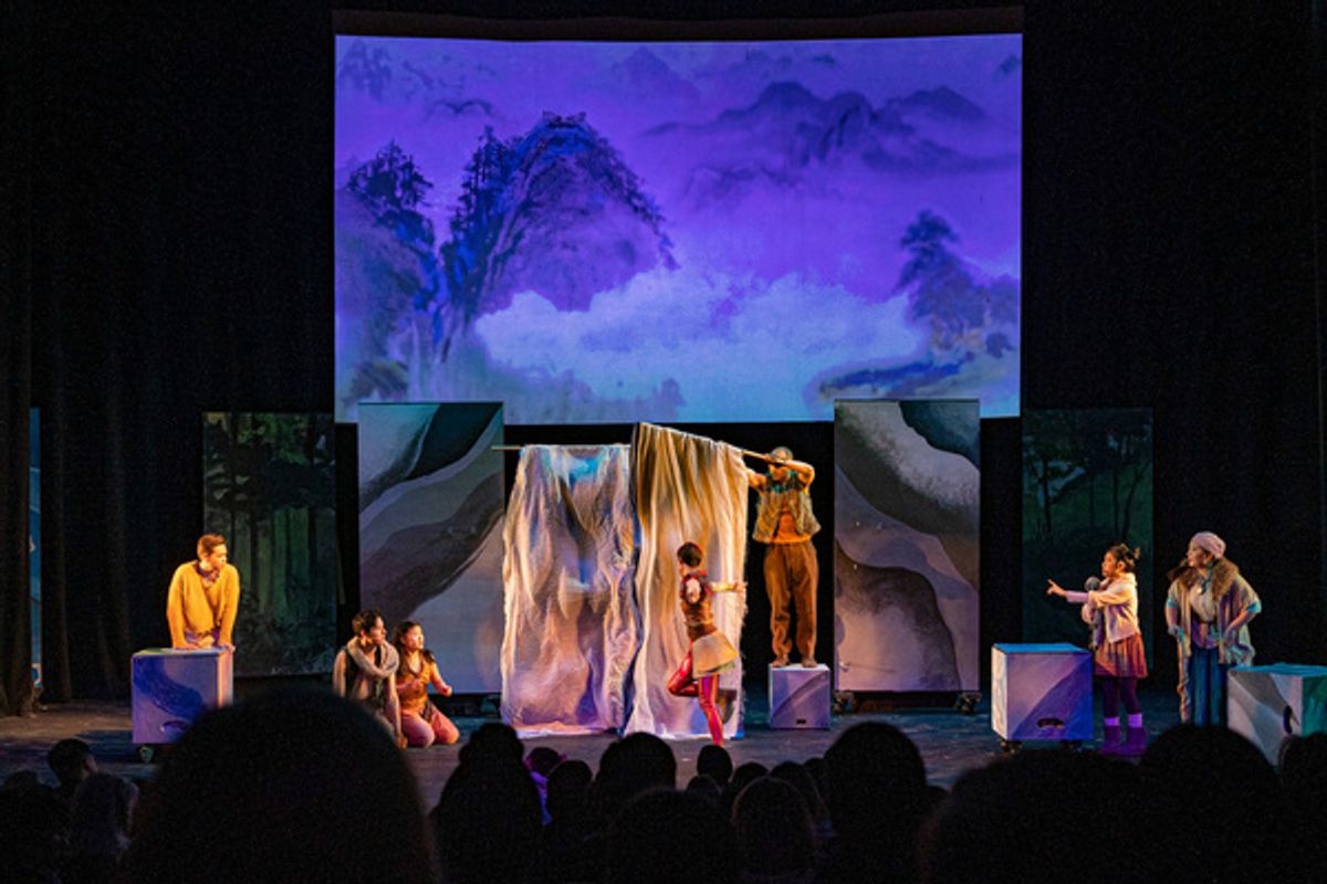 The Waterfall  Gage Thomas, Charles Pang, Bella Villanueva, Ellis Gage,  Kimbirdlee Fadner, Sarah Chiu, Brian Jose, Annie Yamamoto    Set design: Madeline Goddard  Projection Design: I Chen Wang   at 
